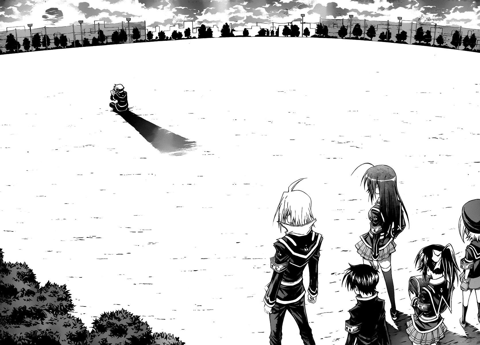 Students watching a classmate