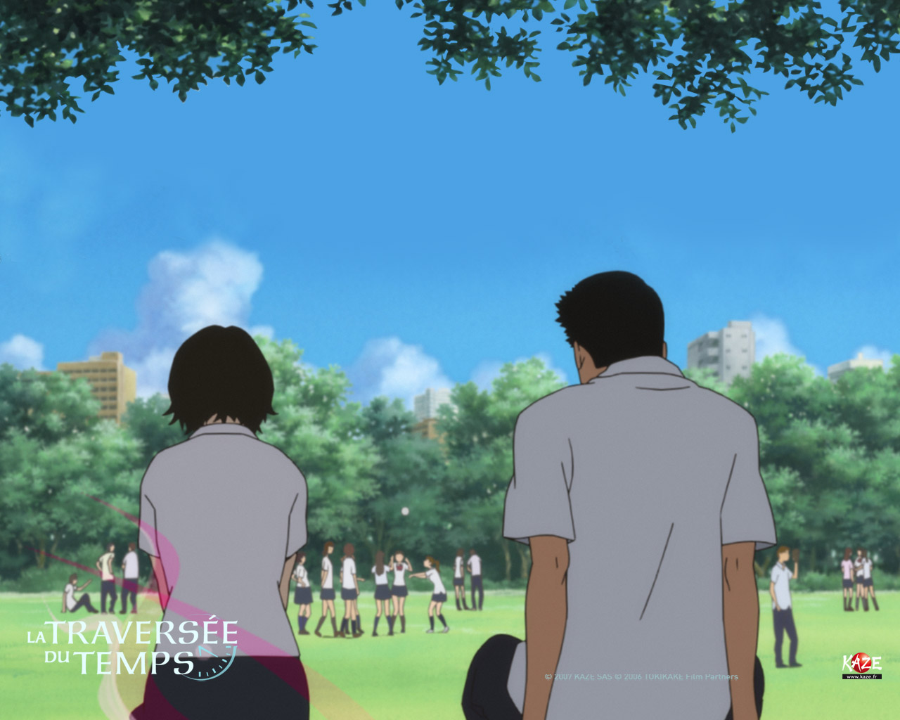 students watching a game