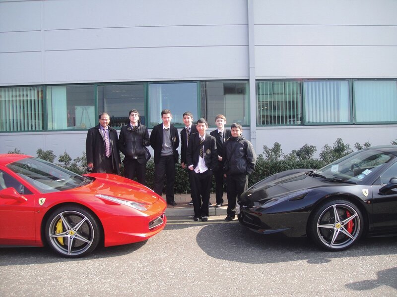Students with Ferraris