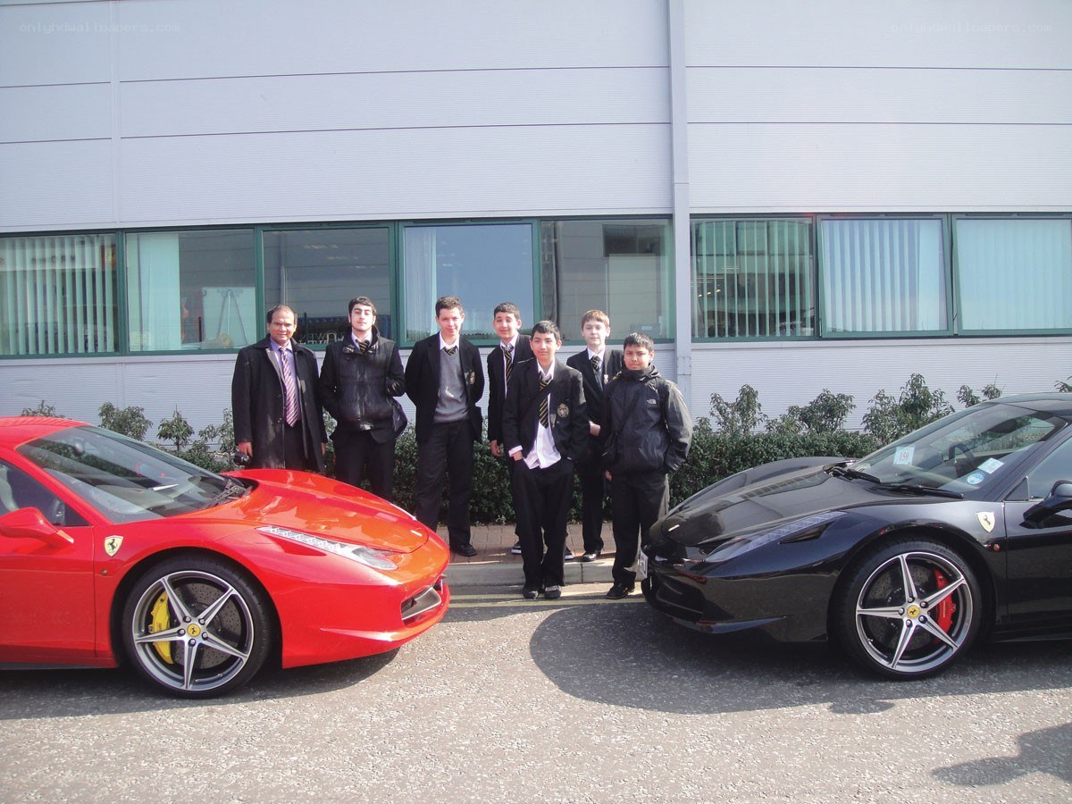 Students with Ferraris