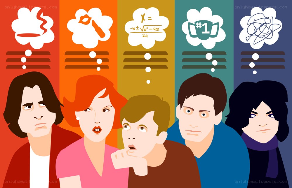 Students with thought bubbles