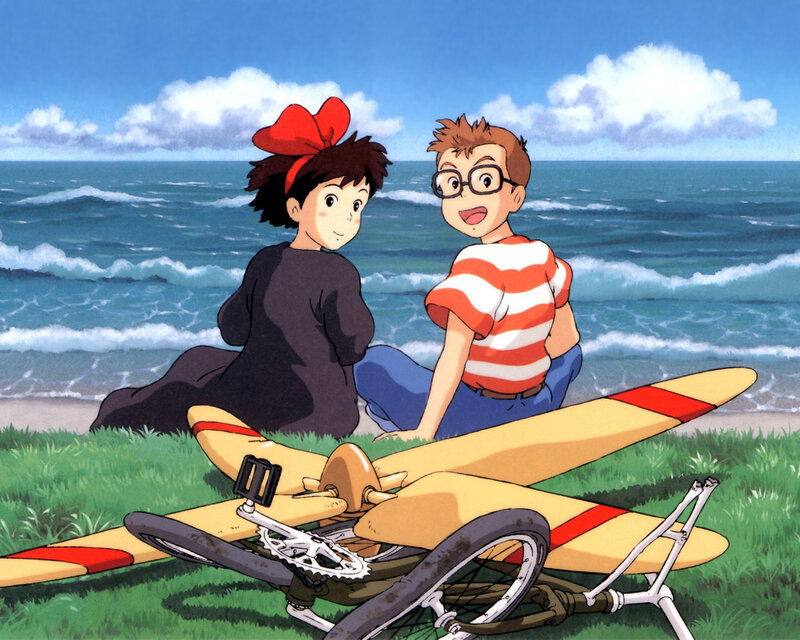 Studio Ghibli beach scene