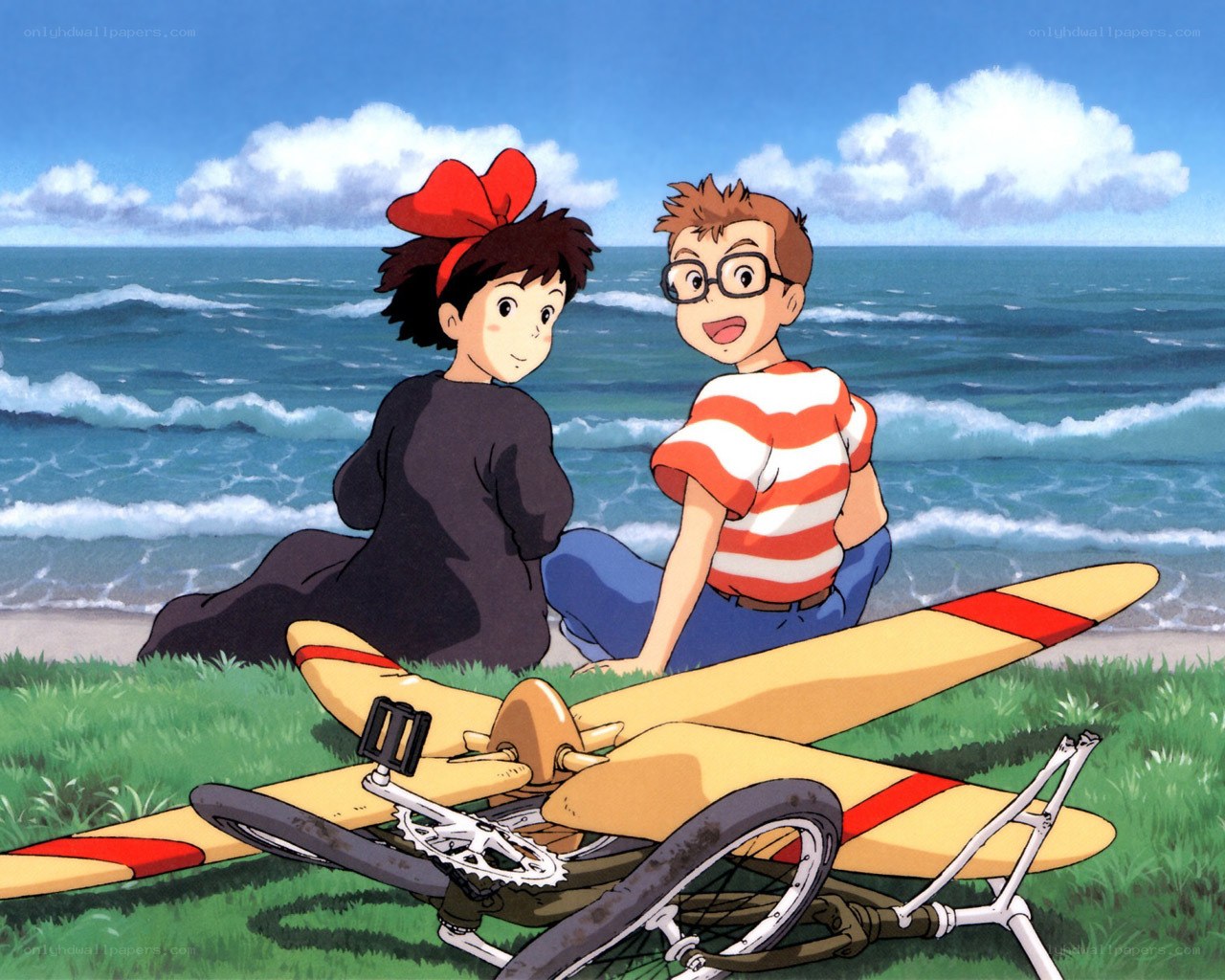 Studio Ghibli beach scene
