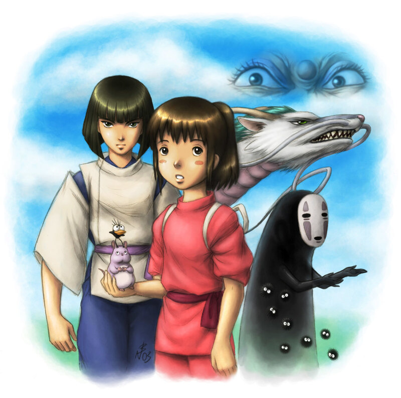 Studio Ghibli characters together