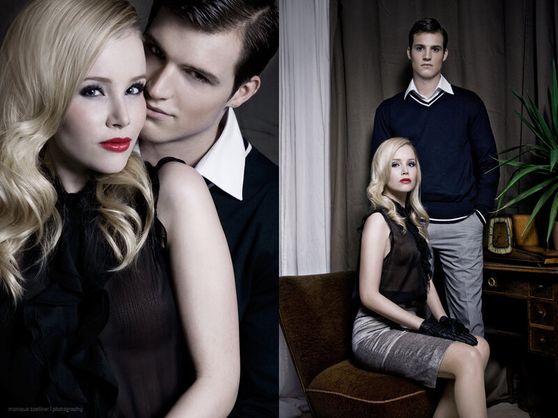 Studio portrait of a couple