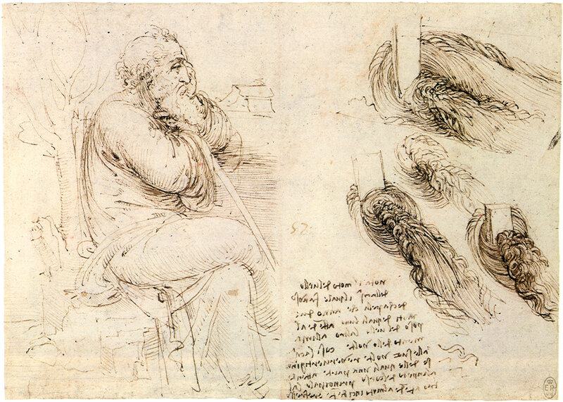 Study of a seated man