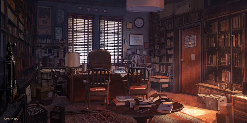 Study with Bookshelves