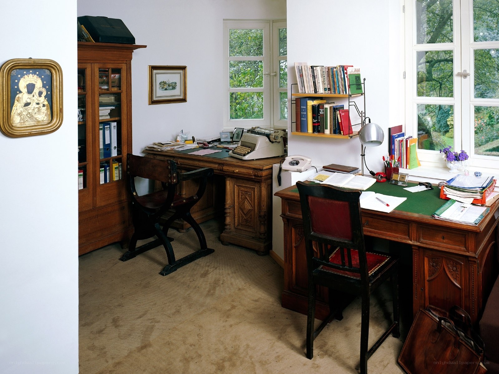 study with vintage typewriter