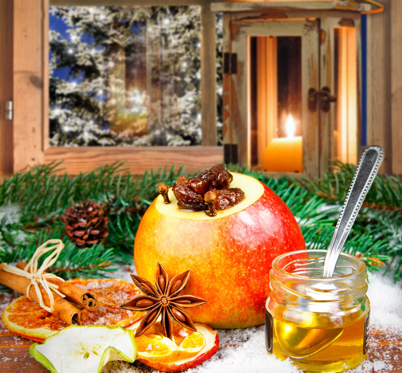 Stuffed Apple with Honey