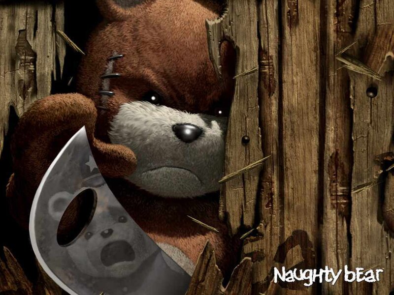 Stuffed Bear Holding Knife