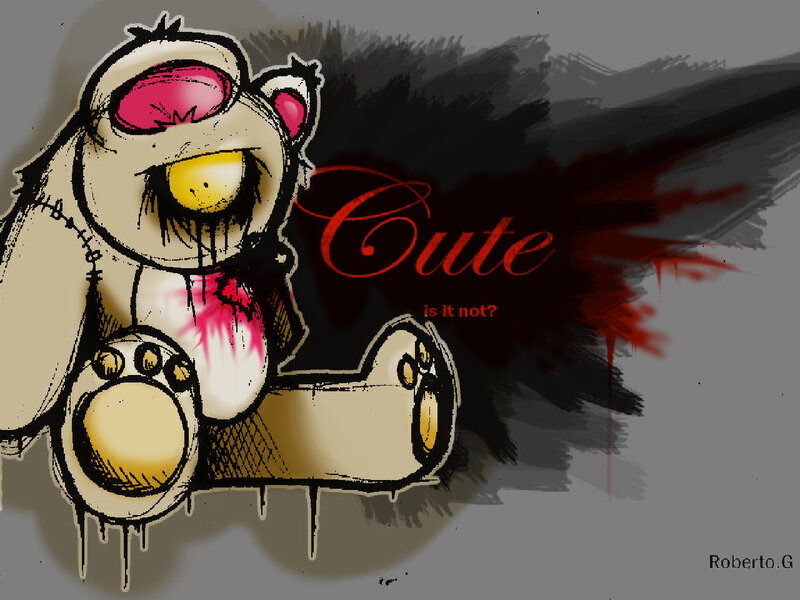 Stuffed Bear with Blood