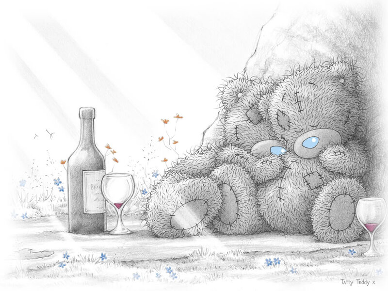 Stuffed Bear with Wine