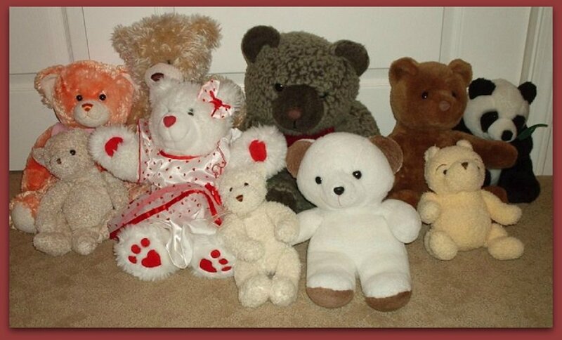 Stuffed Bears and Panda