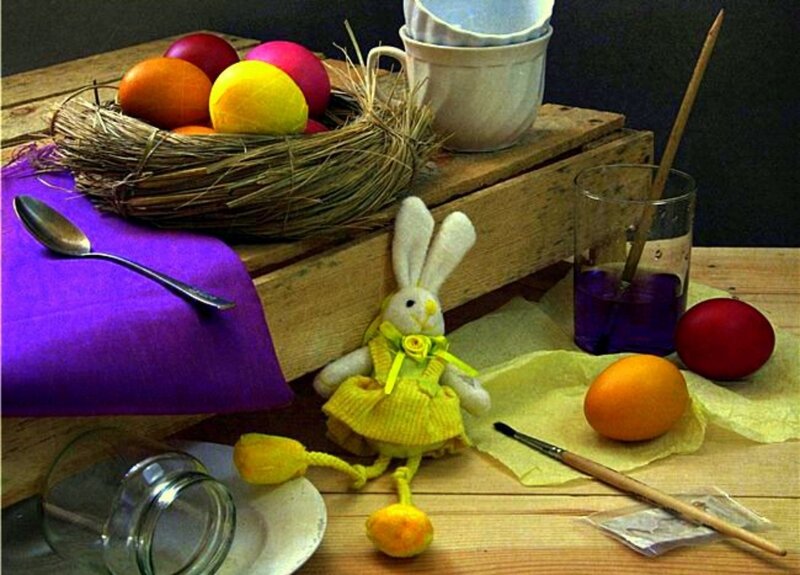 Stuffed Bunny with Eggs