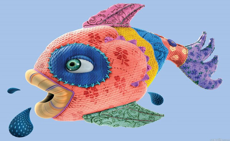Stuffed Fish Toy — Blue