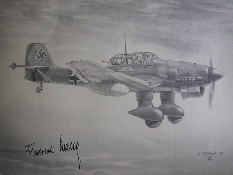 Stuka dive bomber drawing