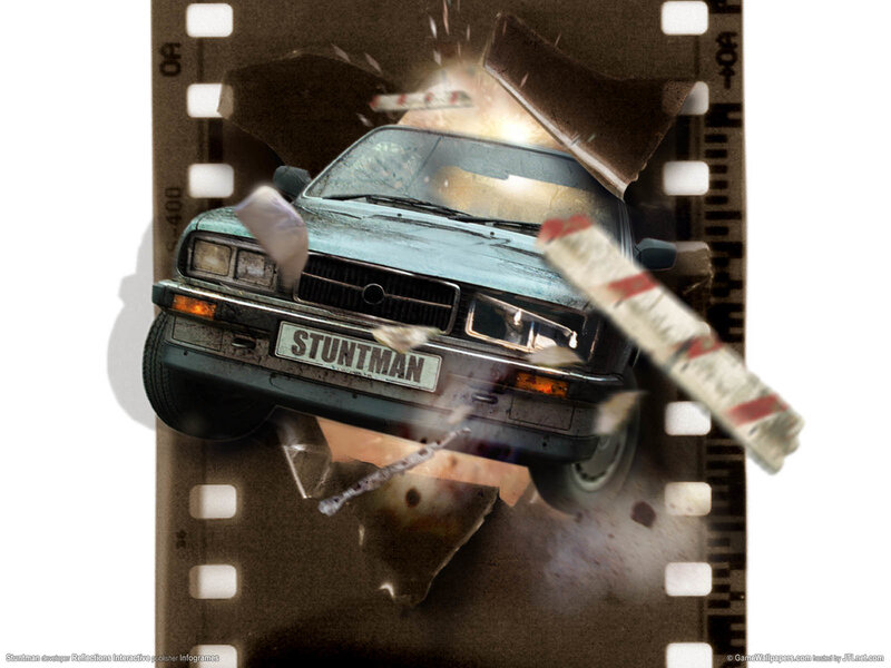 Stuntman car crash scene