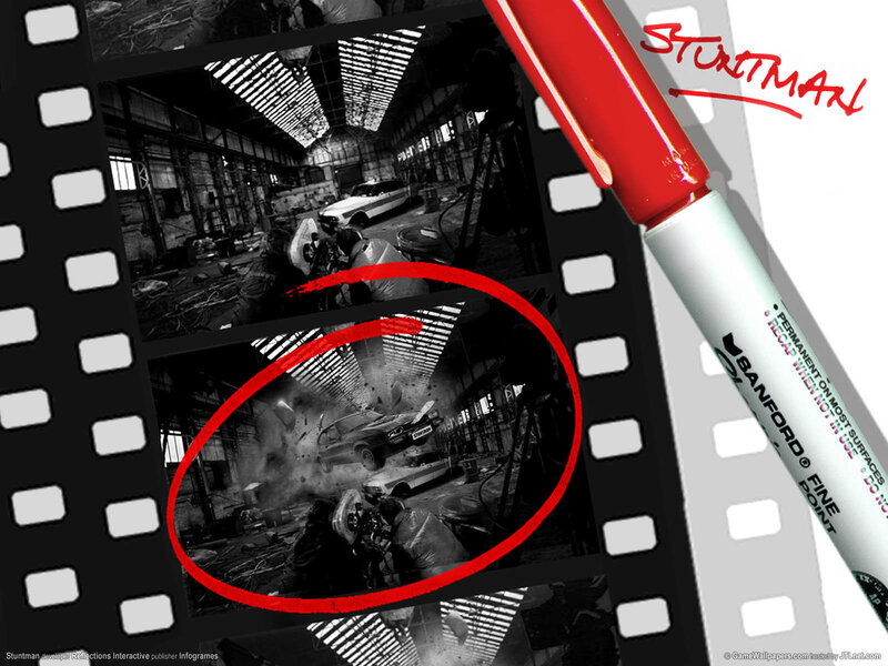 Stuntman film strip scene