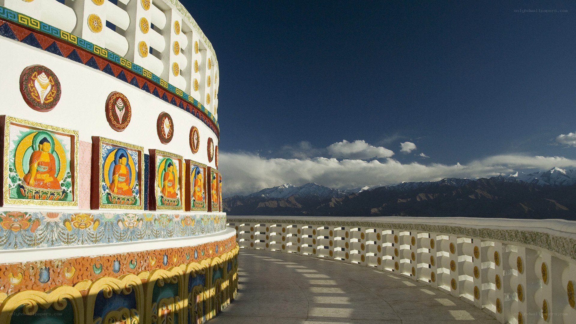 Stupa with mountain view