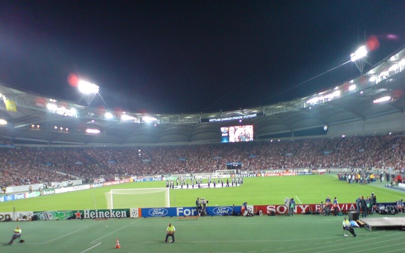 Stuttgart stadium at night