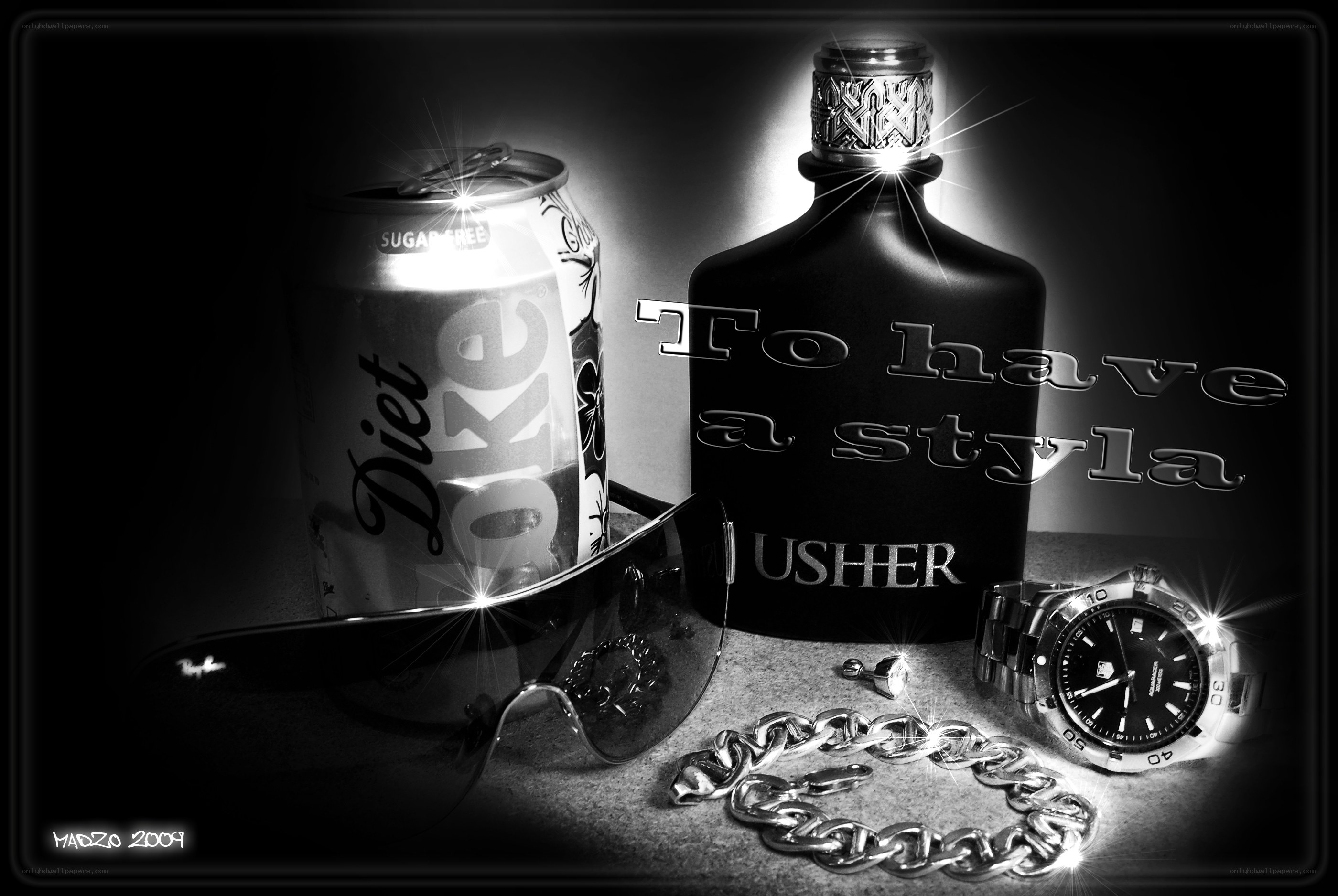 Stylish accessories and drink