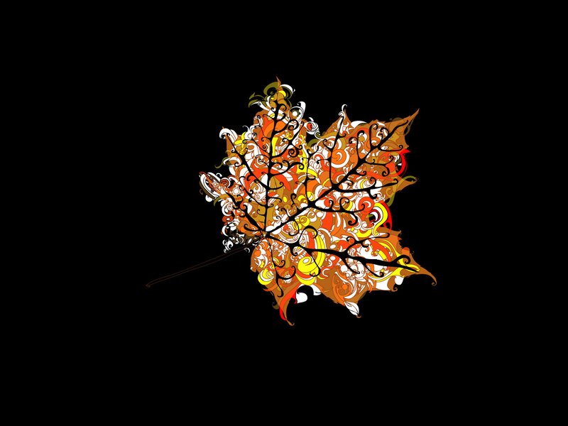 Stylized Autumn Leaf