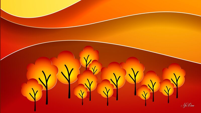 Stylized Autumn Trees
