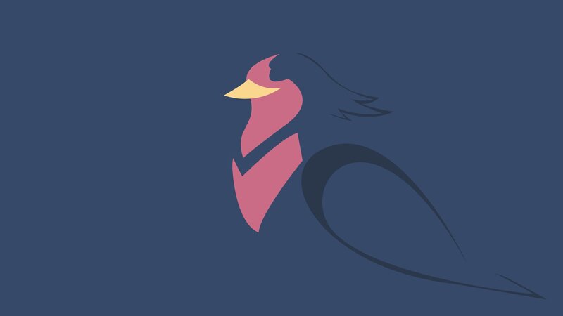 Stylized Bird Illustration — Blue