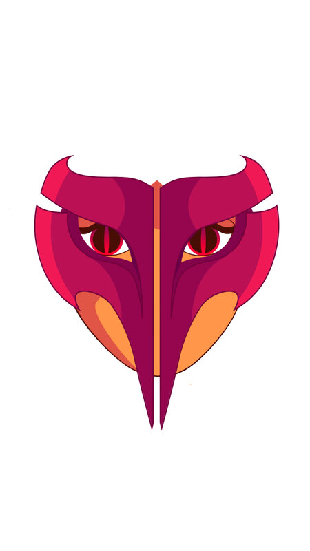 Stylized Bird Mask — Purple