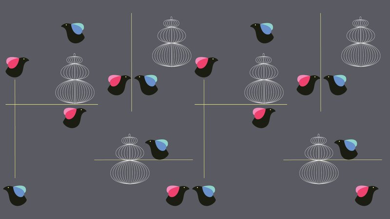 Stylized Birds and Cages