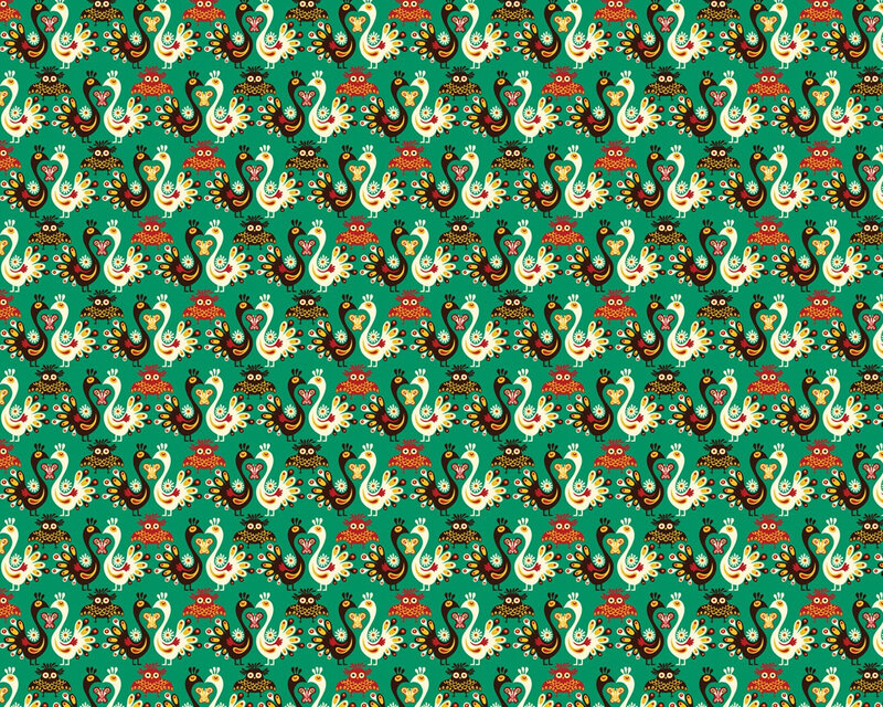 Stylized Birds Pattern