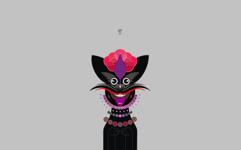 Stylized Black Cat