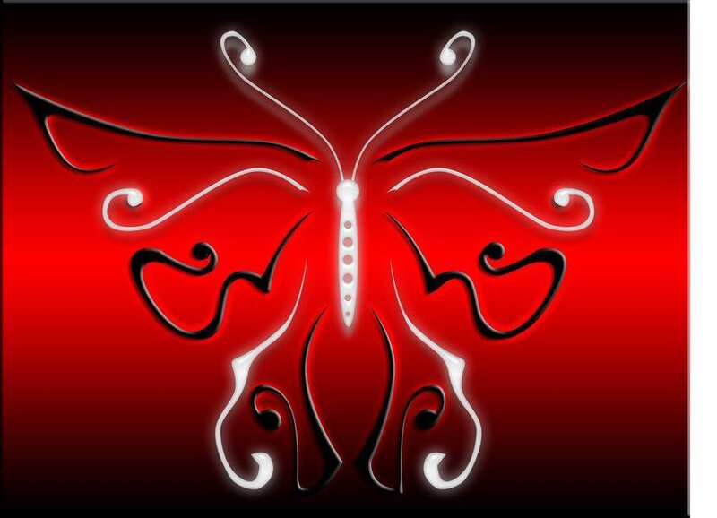 stylized butterfly design