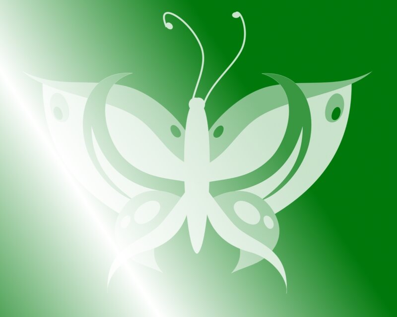 Stylized Butterfly — Green