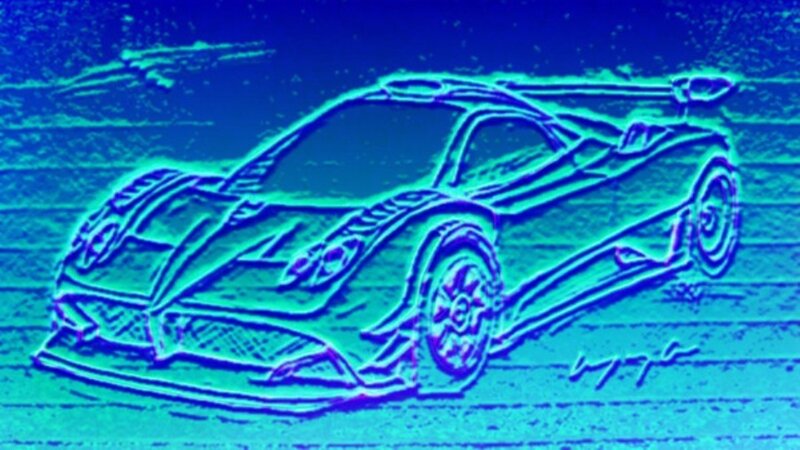 stylized car drawing