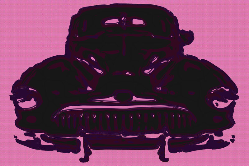stylized car illustration