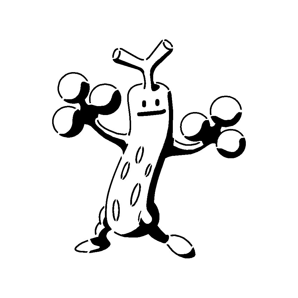 Stylized cartoon character