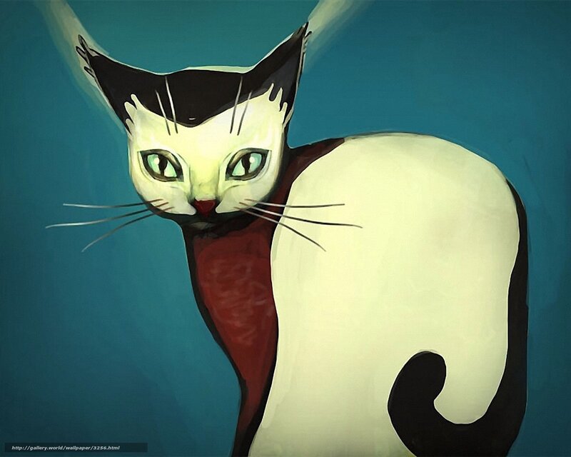 stylized cat painting