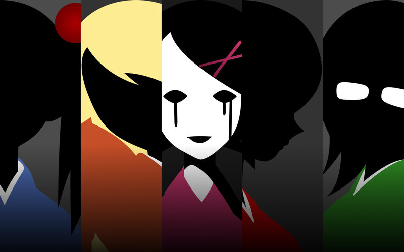 stylized character collage