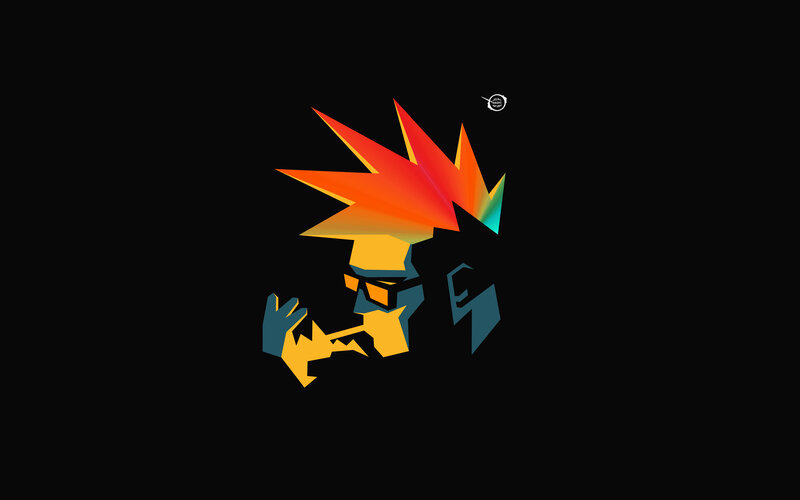 Stylized Character with Spiky Hair