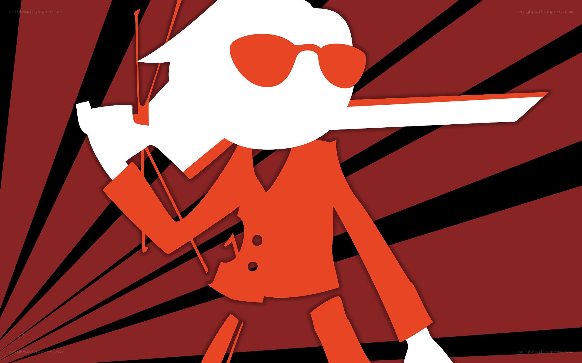 stylized character with sunglasses