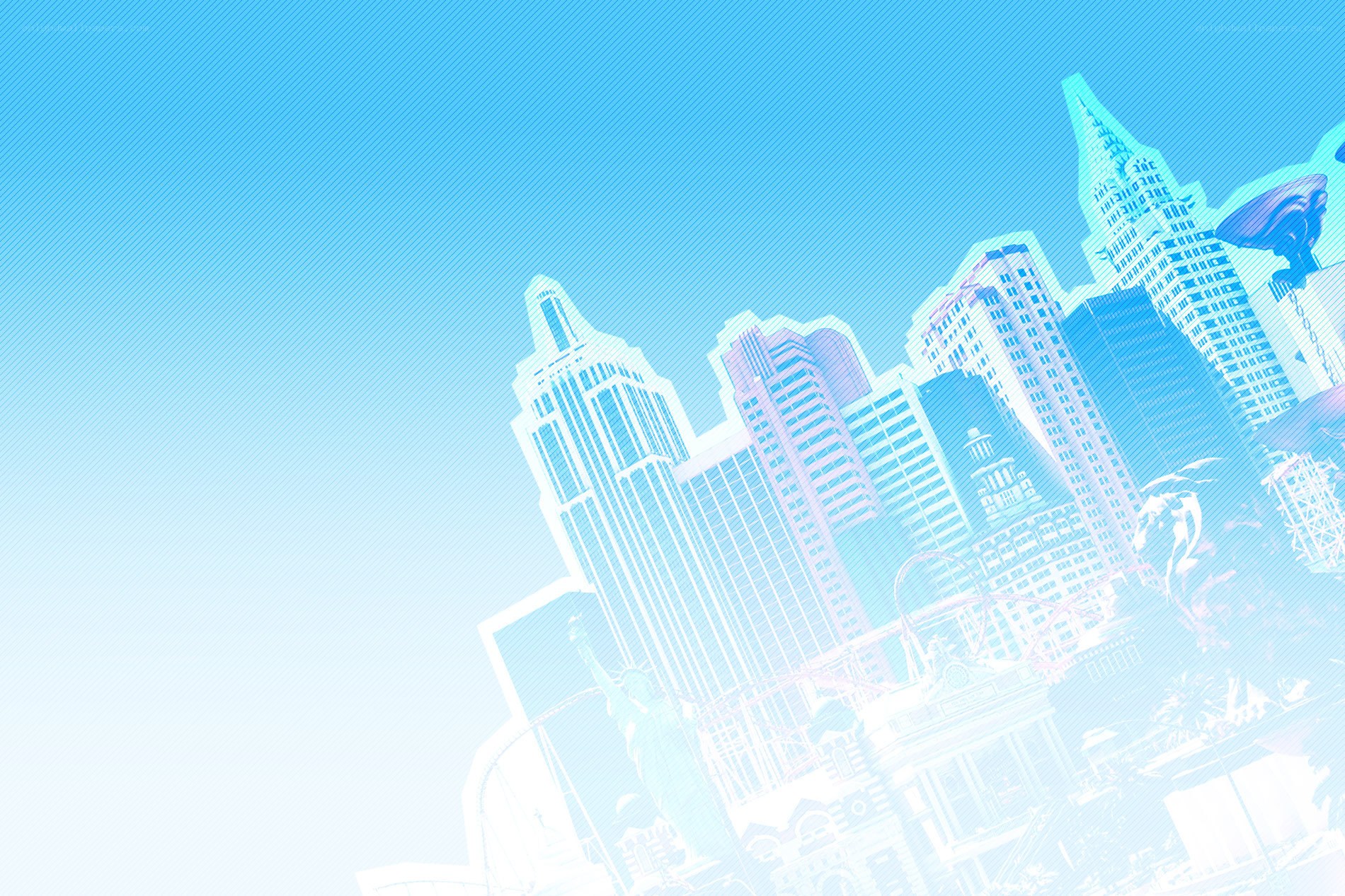 stylized city skyline