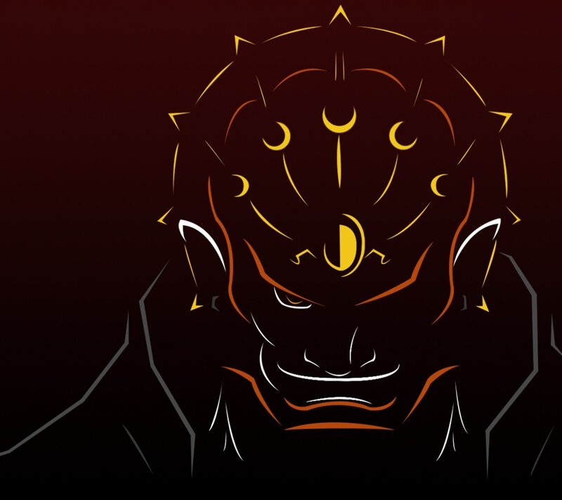 Stylized Demonic Face