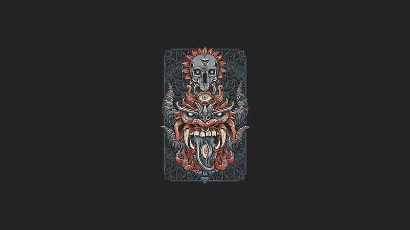 Stylized Demonic Mask