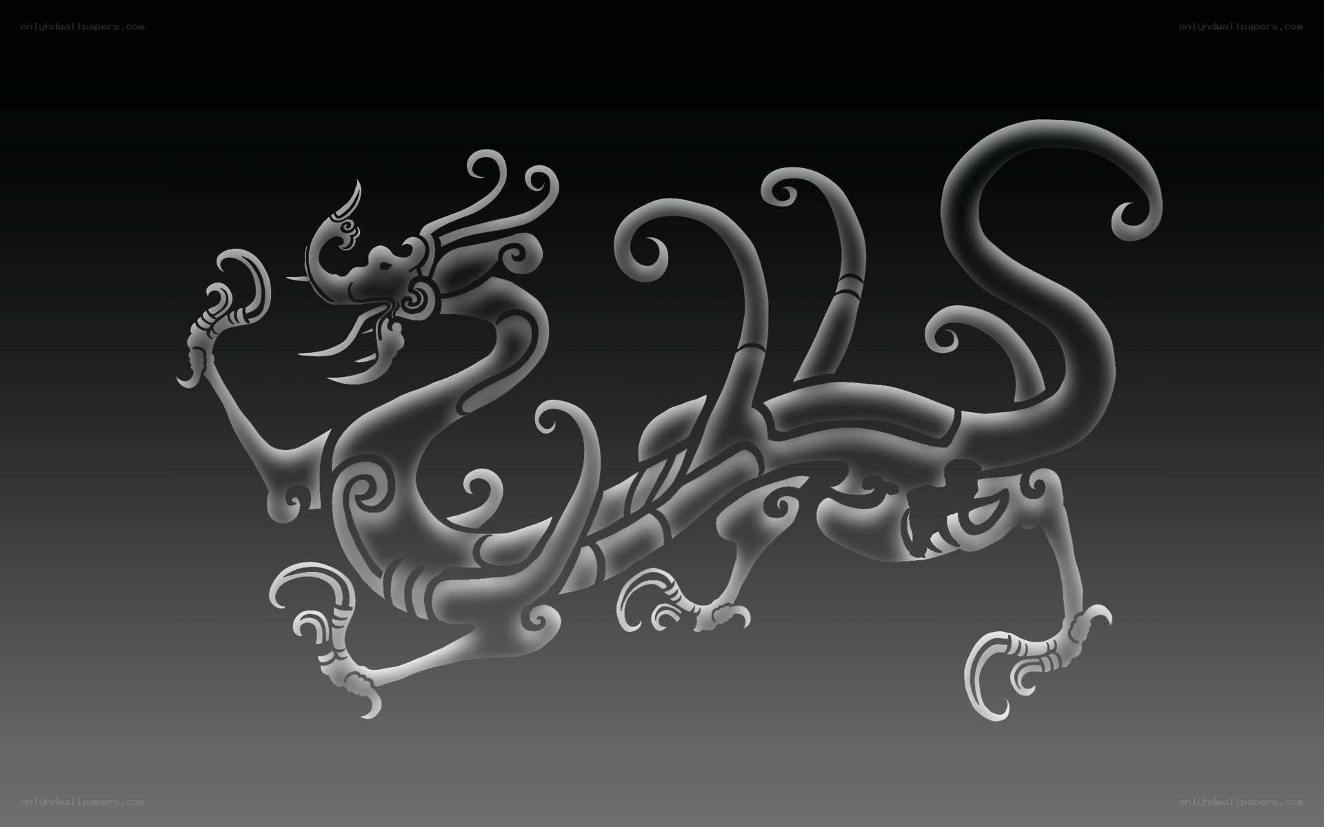 stylized dragon design