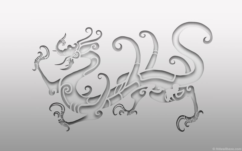 stylized dragon design