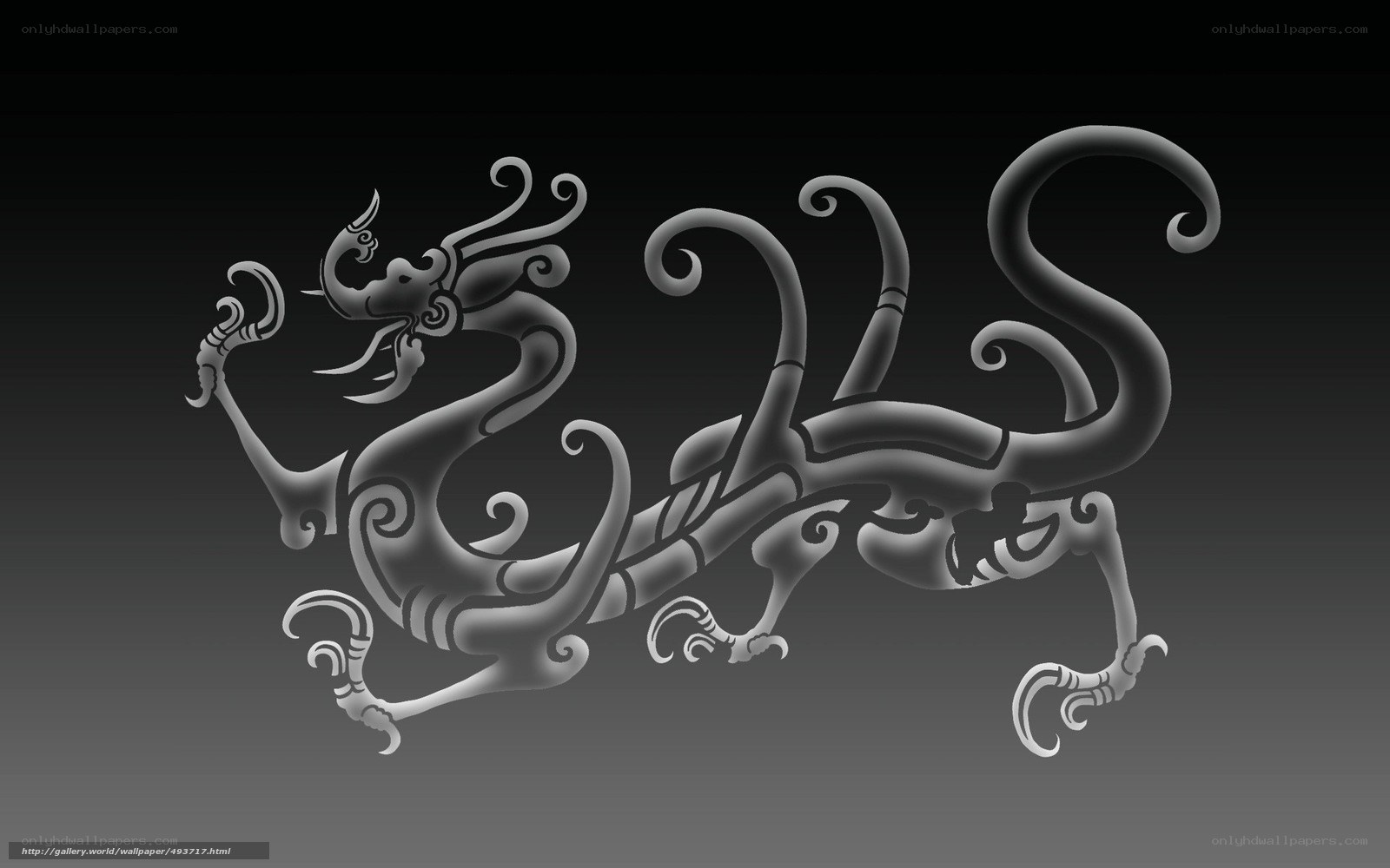 stylized dragon design