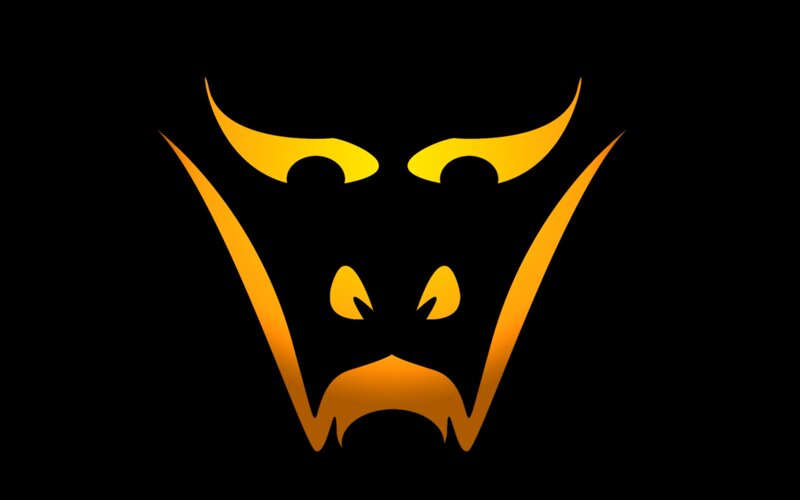 Stylized Dragon Face — Black