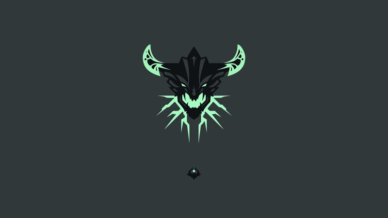 Stylized Dragon Head — Black