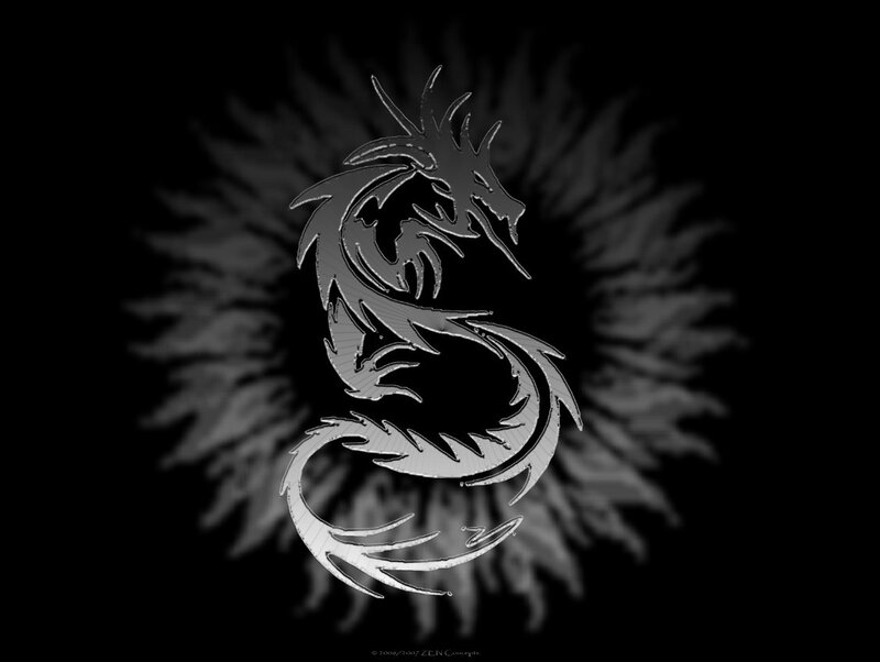 Stylized Dragon Silhouette